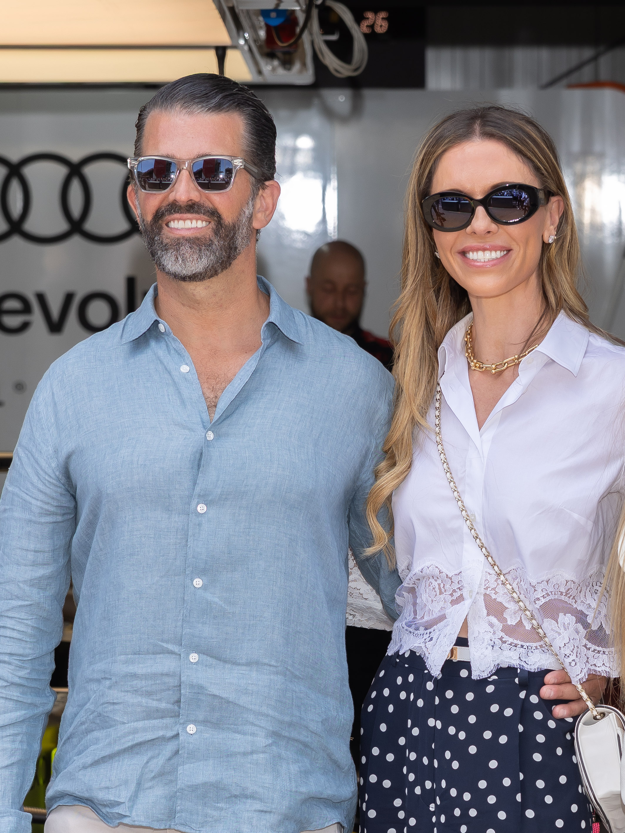 Donald Trump Jr. and Bettina Anderson during F1 Grand Prix