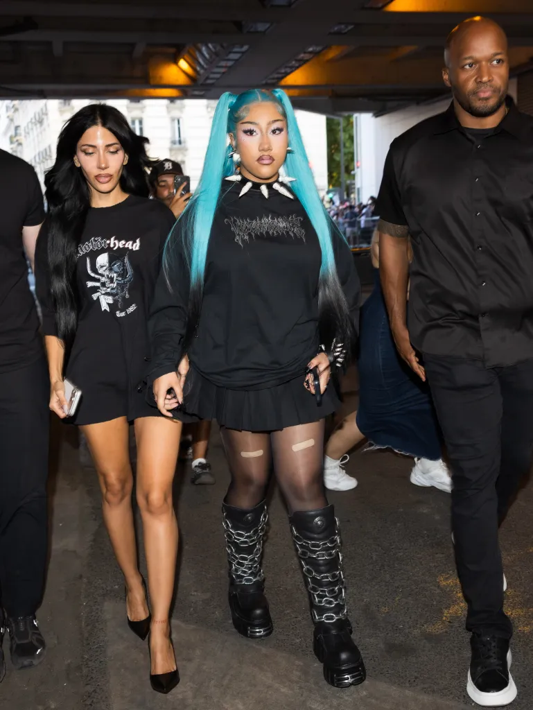 North West and Danielle Levi attending the Vetements Menswear Spring/Summer 2027 show.
