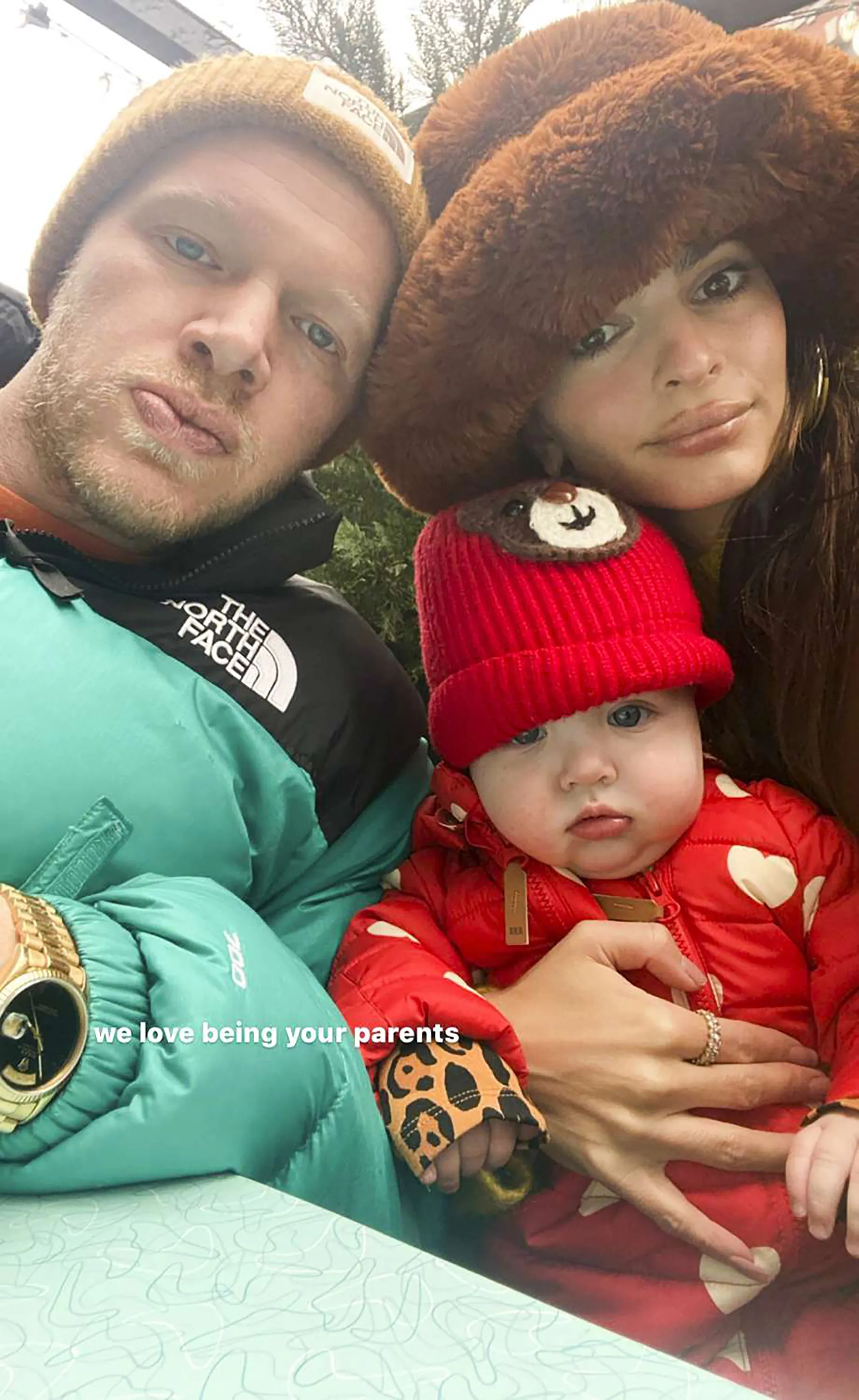 Emily Ratajkowski with ex-husband and their son Sylvester
