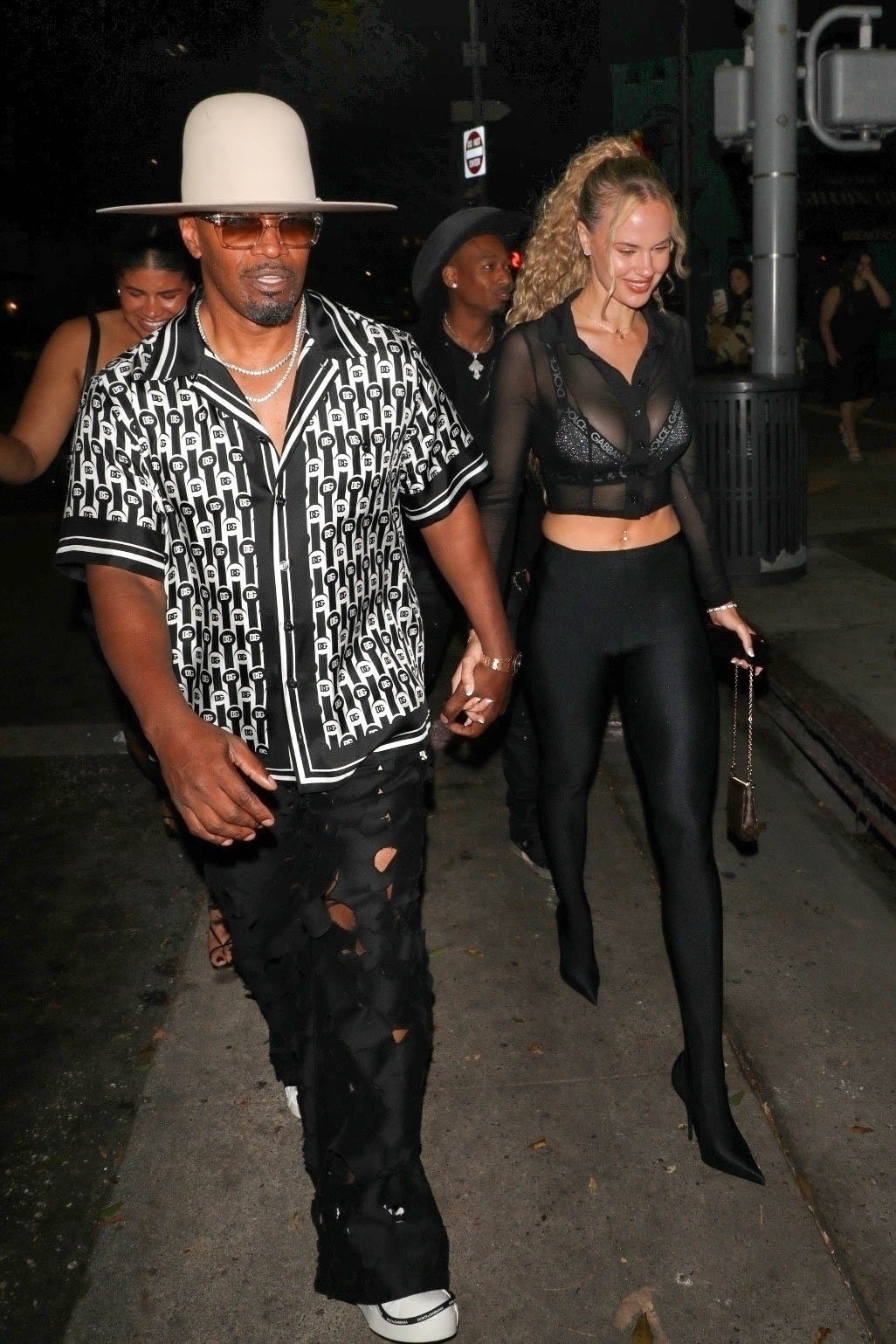 Jamie Foxx and Alyce Huckstepp out in Los Angeles in August 2025