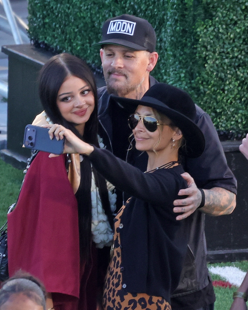 Kate Richie Madden, Nicole Richie, and Joel Madden taking a selfie at Kate's graduation.