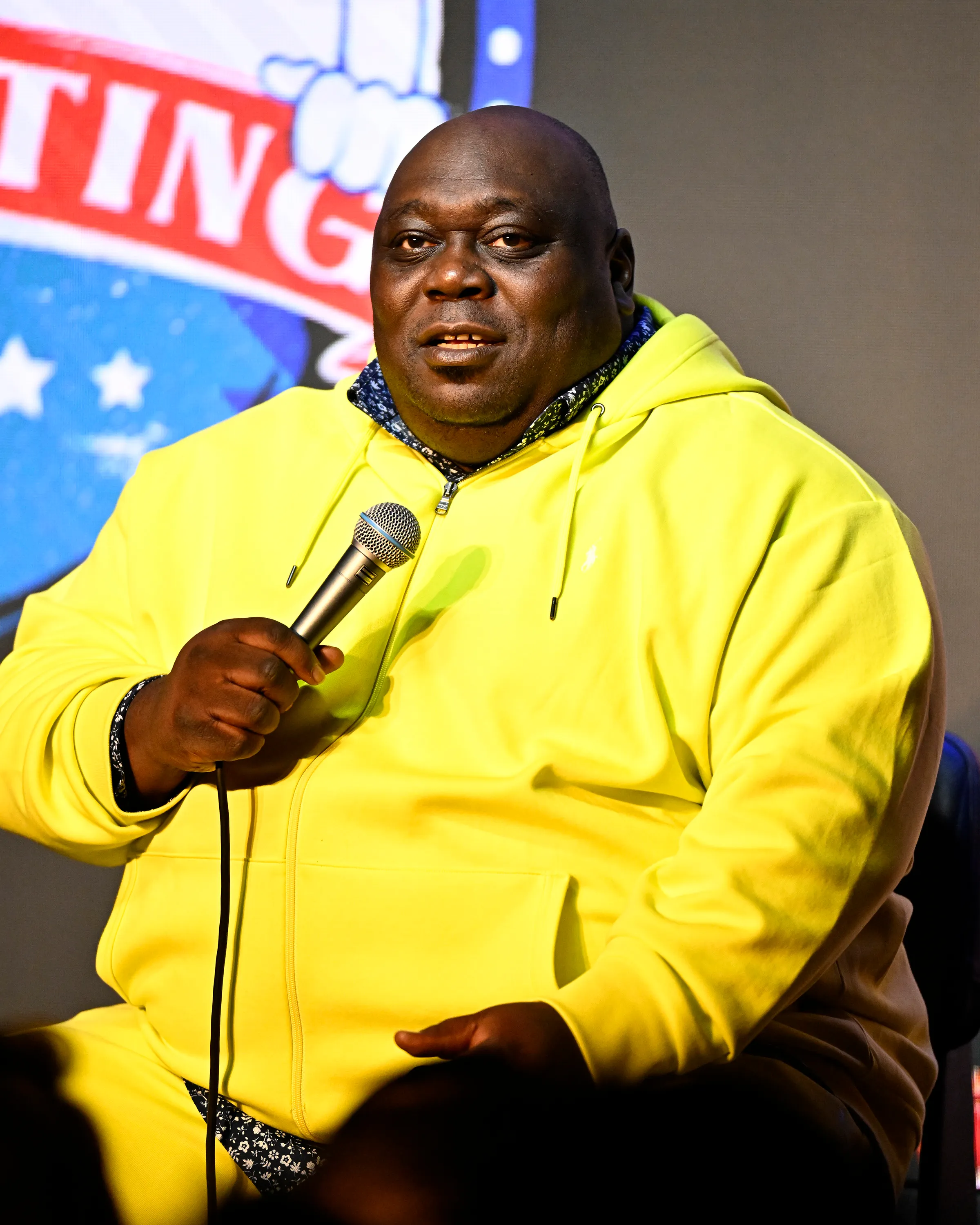 Faizon Love performing at The Ice House Comedy Club.