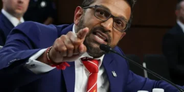 Kash Patel’s girlfriend mocked as she deploys novel ‘hogwash’ legal standard to sue MS NOW