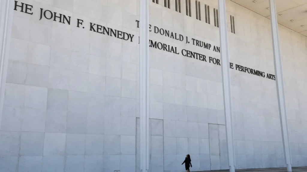 Trump’s name erased from online logo for Kennedy Center