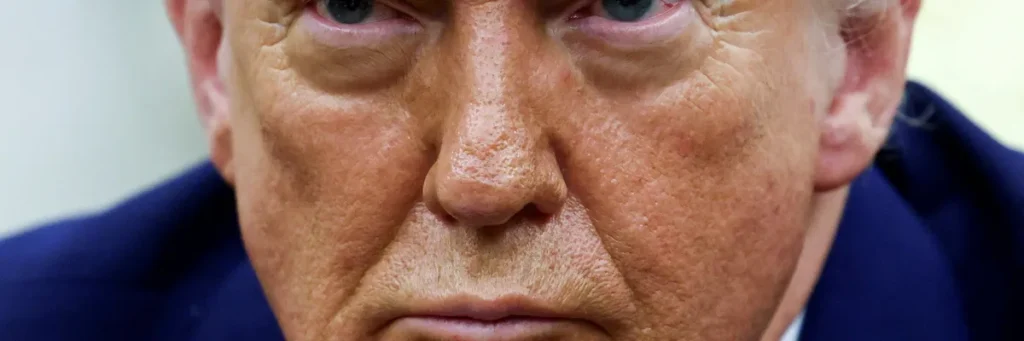 Trump spouts new theory that vandals destroyed Reflecting Pool ‘in the dark of night’