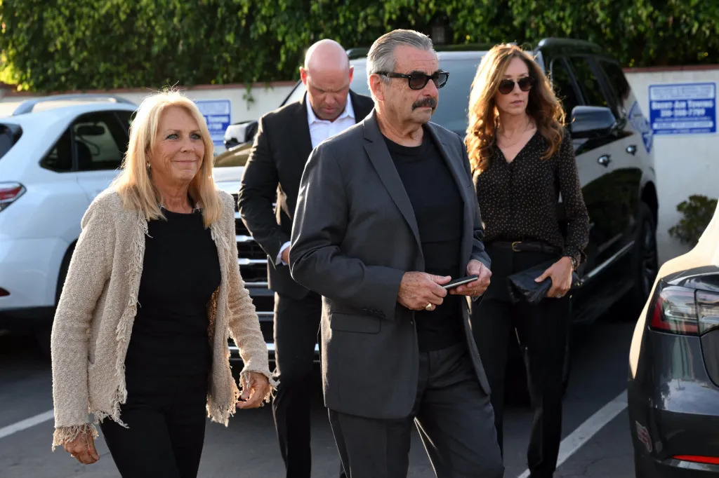 Former LAPD chief Charlie Beck arriving at Spencer Pratt's election night party.