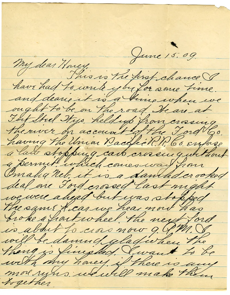 A handwritten letter to 