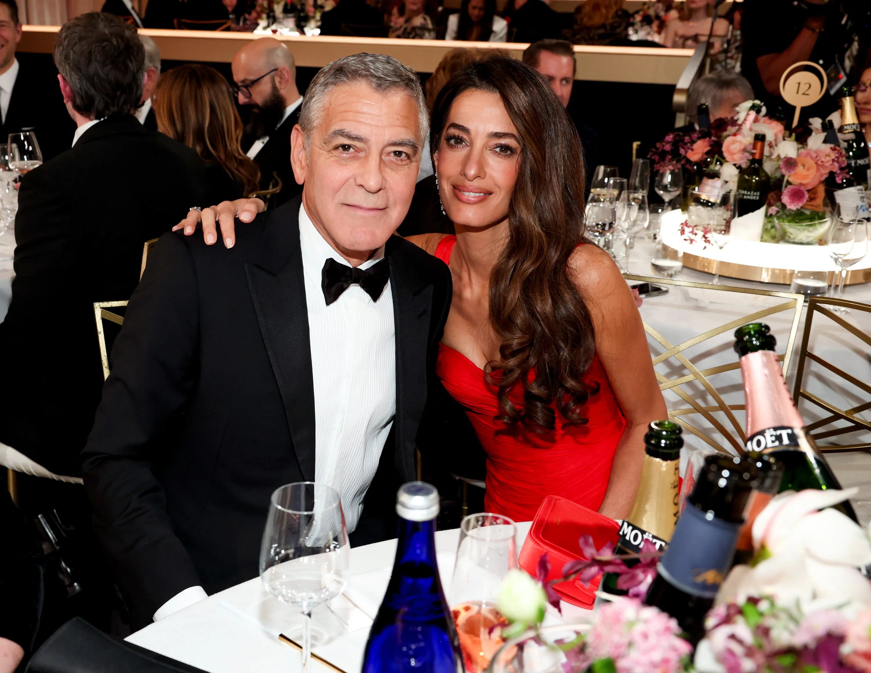 George and Amal Clooney at the 83rd Annual Golden Globes.