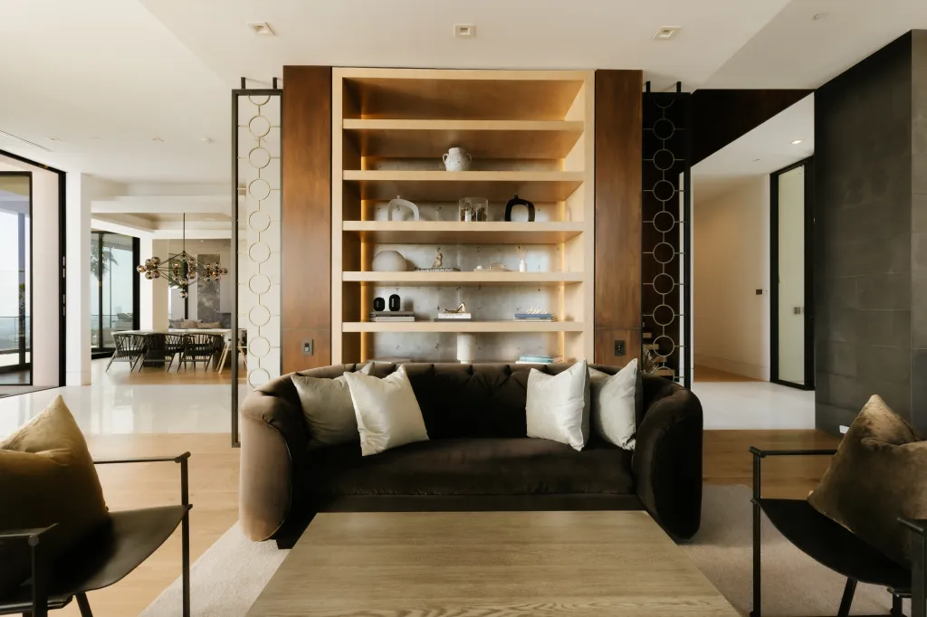 The open living/dining area has plenty of entertaining options
