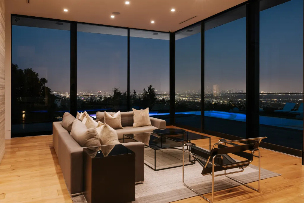 The view of city lights sparkling is divine