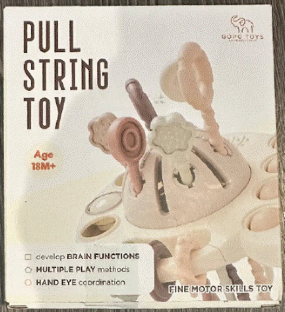 Packaging for the GOPO Toys Pull String Toy.