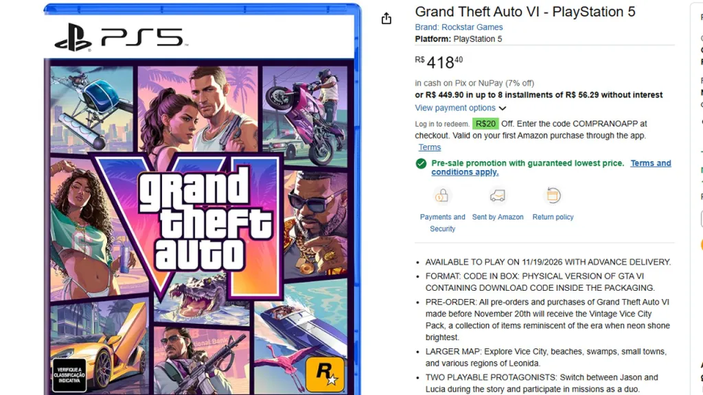GTA 6 Features Leaked Amazon