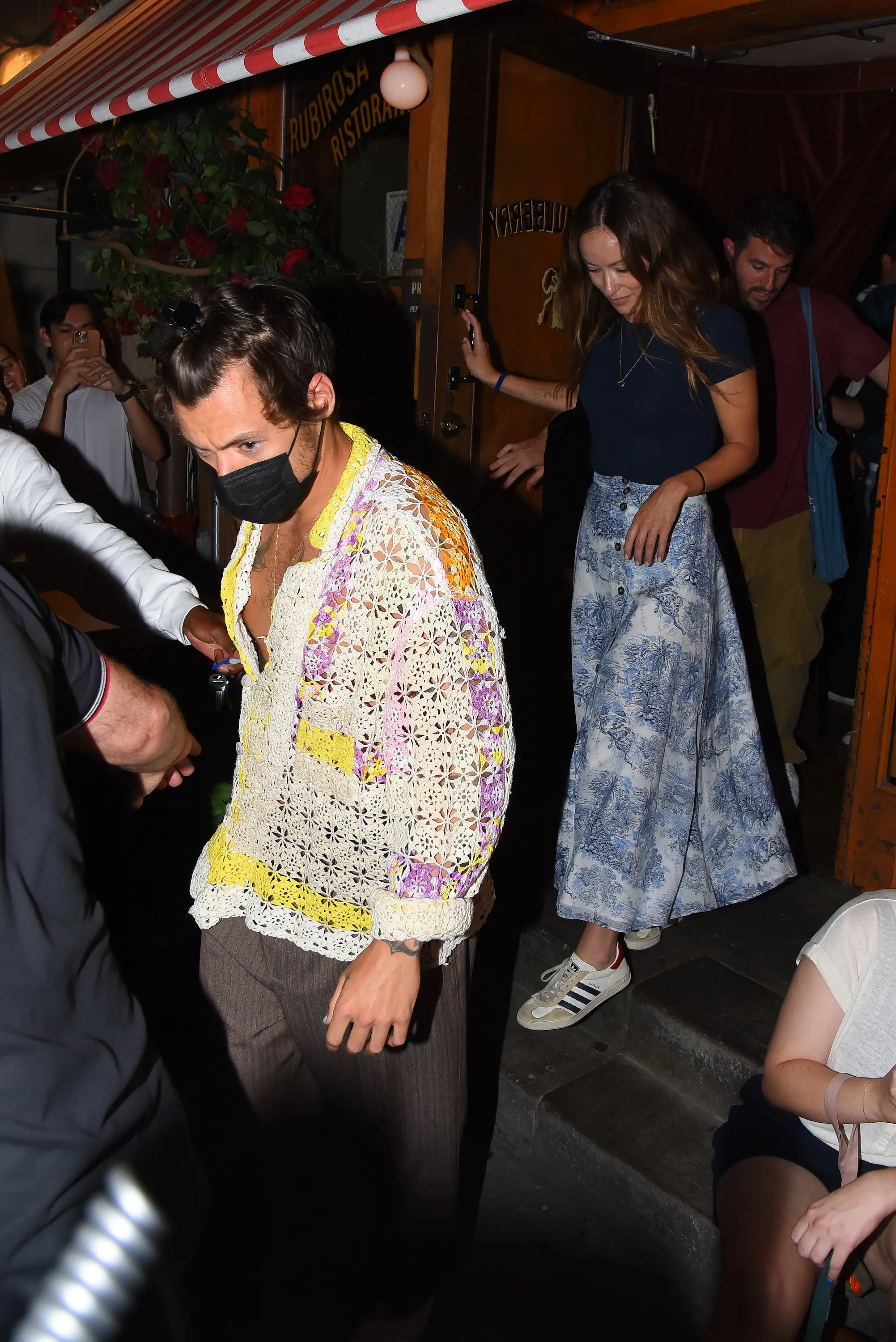 Harry Styles and Olivia Wilde leaving Rubirosa Italian Restaurant in SoHo.