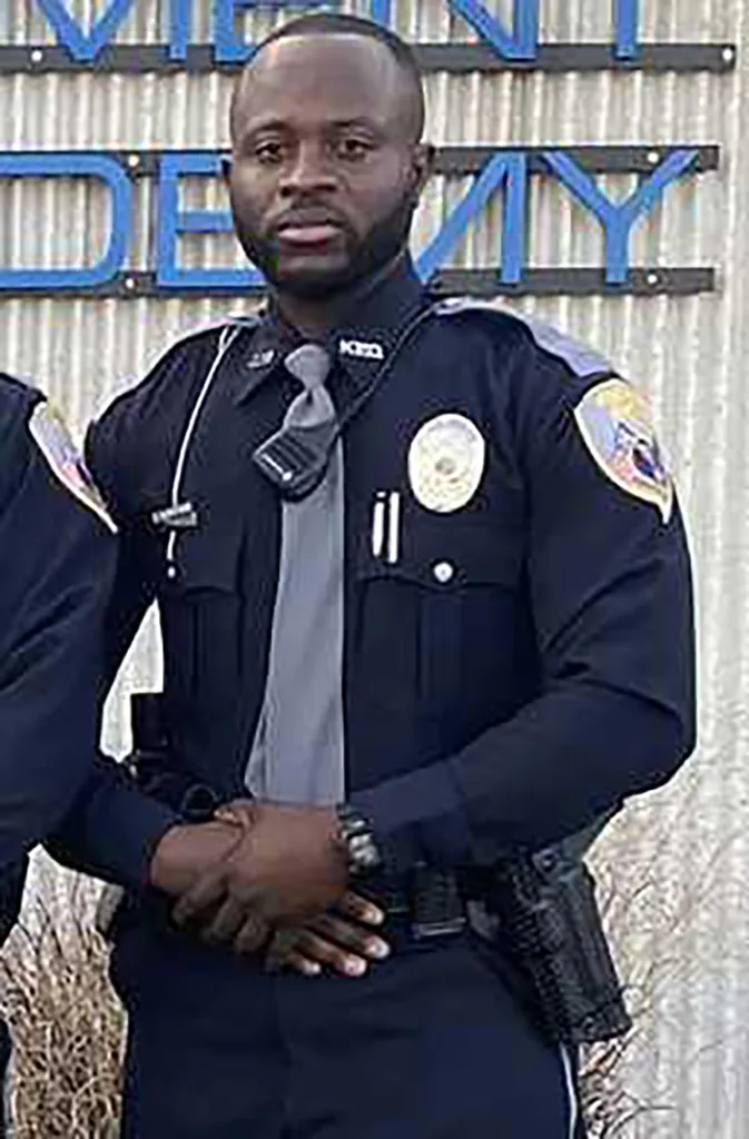 Indiana police officer Simni Osomuide in uniform.