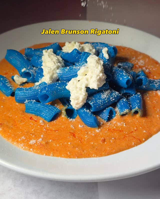 A picture of the Jalen Brunson Rigatoni. 
