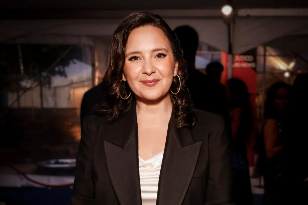 Bari Weiss at the CBS News/Politico reception.