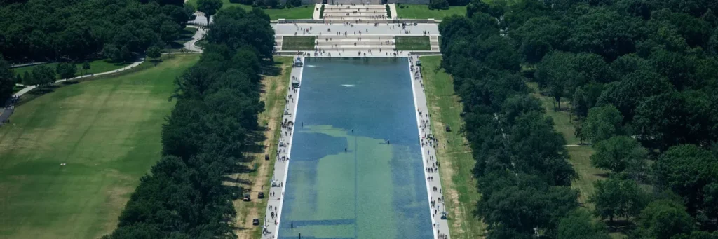 Trump’s reflecting pool mess is just the latest self-made crisis he is blaming on others