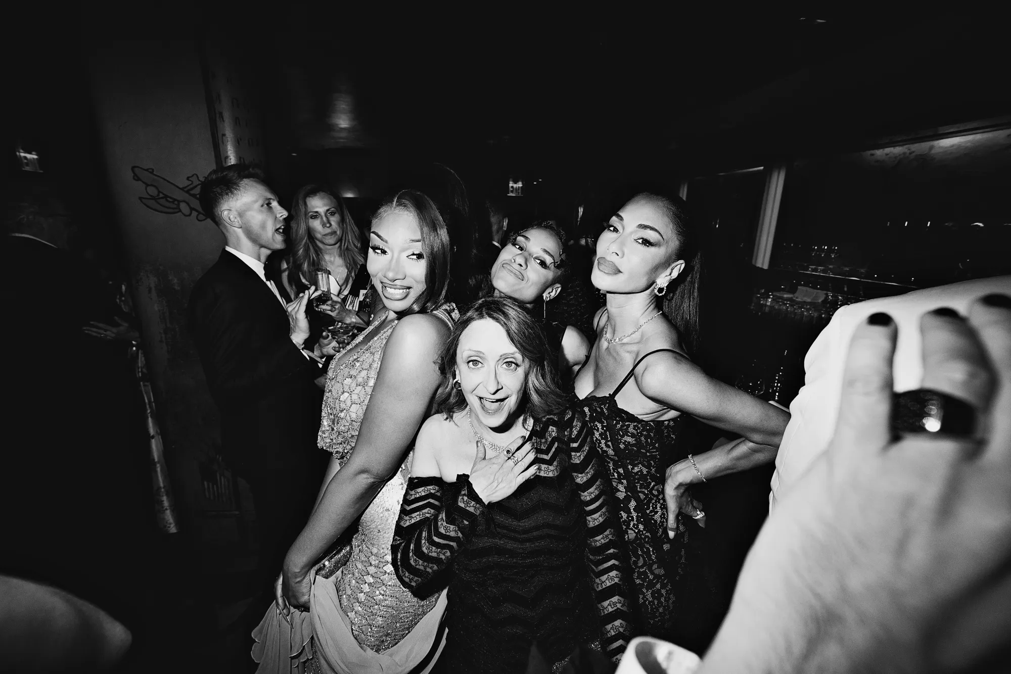 Rachel Dratch posed with Megan Thee Stallion, Ariana DeBose and Nicole Scherzinge