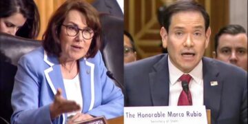 ‘Gonna slander me!’ Rubio loses it after Dem calls him out for partying with Trump