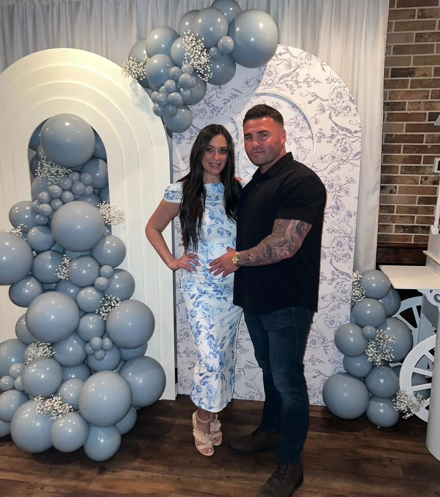 Jersey Shore star Sammi Giancola and fiancé Justin May pose for a picture.
