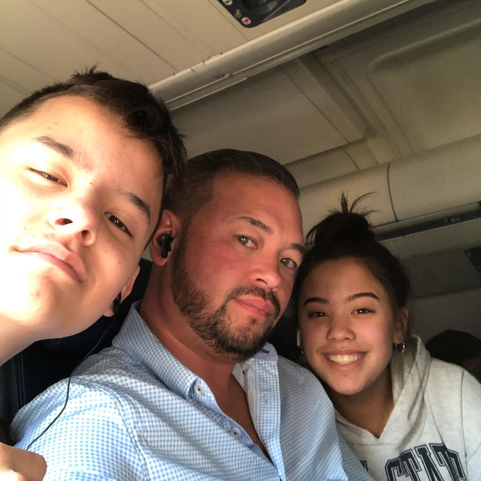 Jon Gosselin with his children Collin and Hannah.