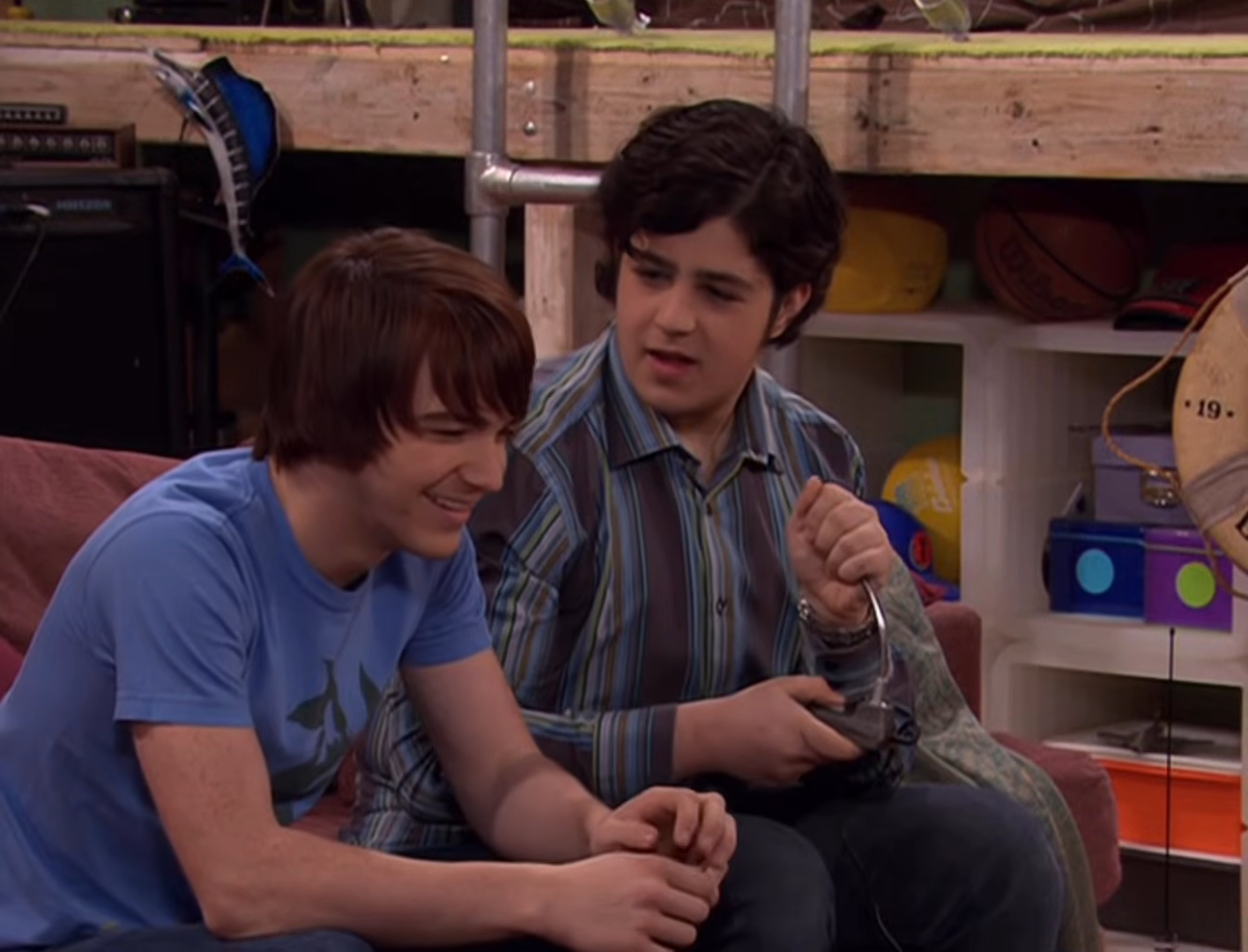 Josh Peck and Drake Bell on Drake & Josh.