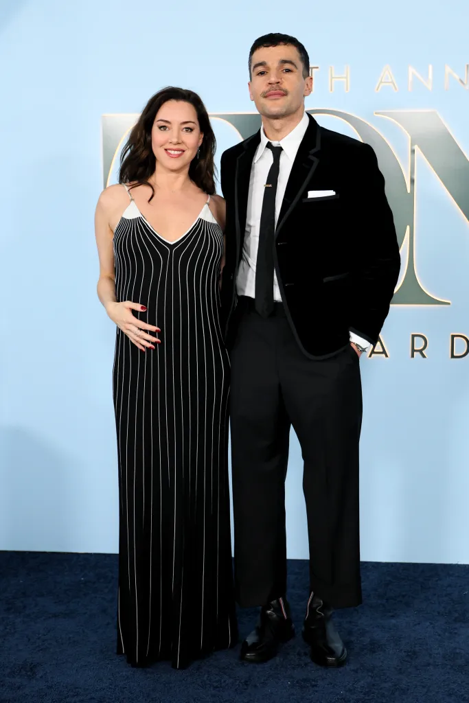 Aubrey Plaza and Christopher Abbott attending the 79th Annual Tony Awards.