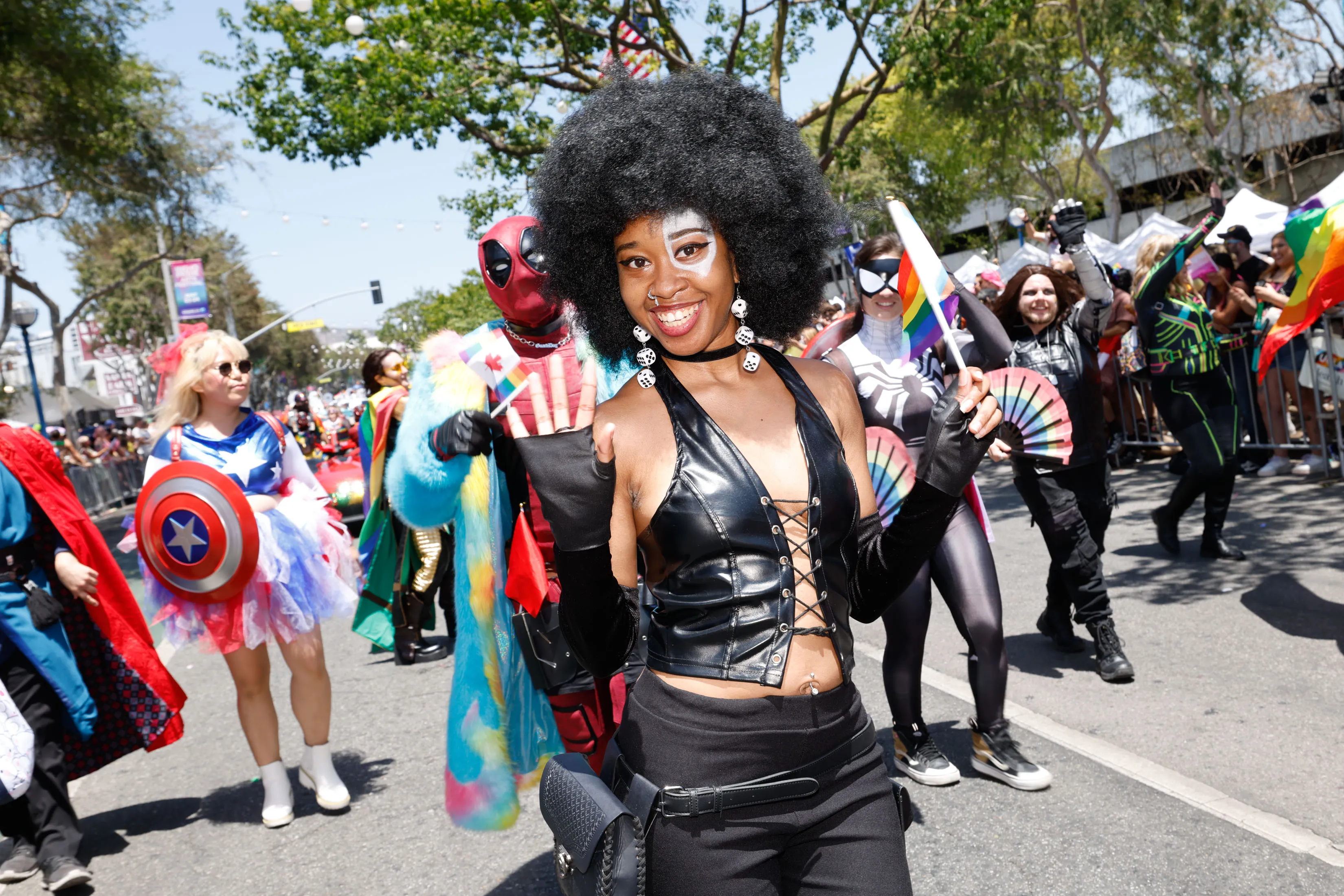 Paraders walk the WeHo Pride Parade on Sunday, June 7, 2026.