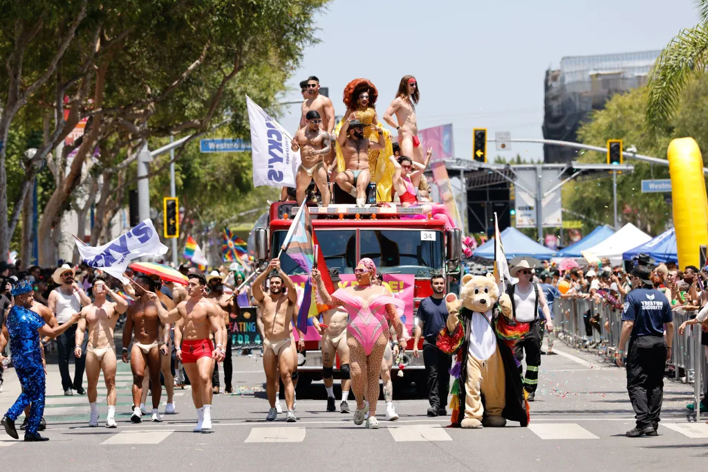 Micky's bar walks the WeHo Pride Parade on Sunday, June 7, 2026.