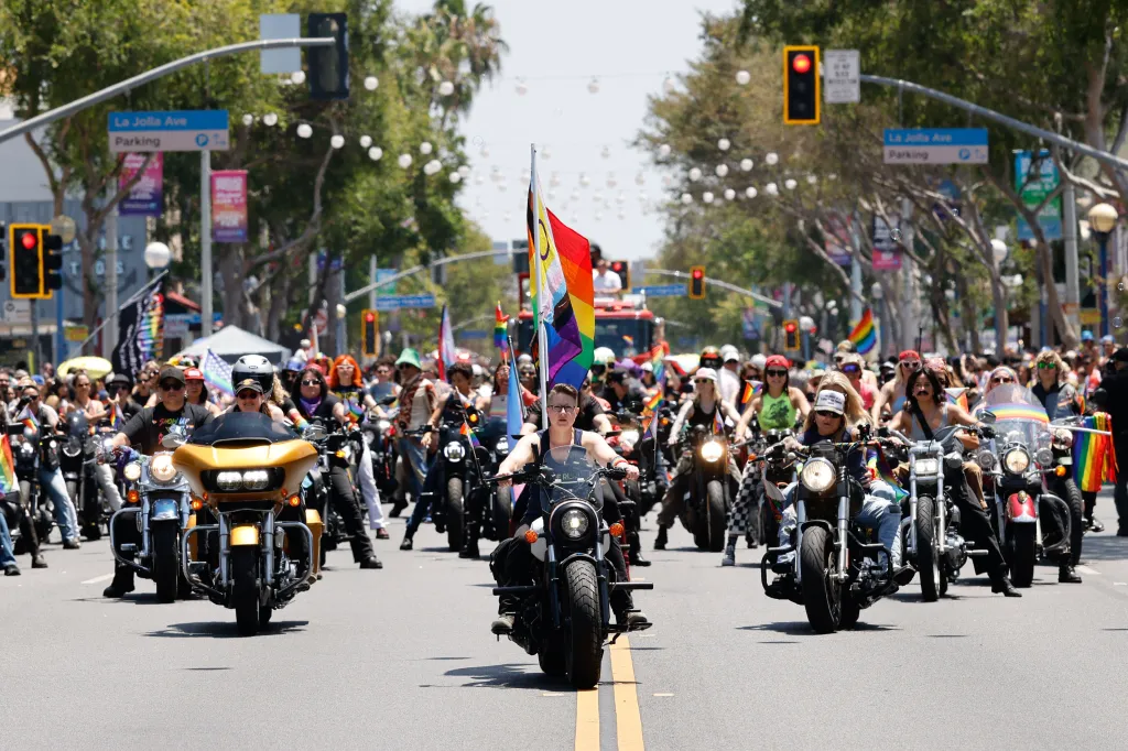 Paraders walk the WeHo Pride Parade on Sunday, June 7, 2026.