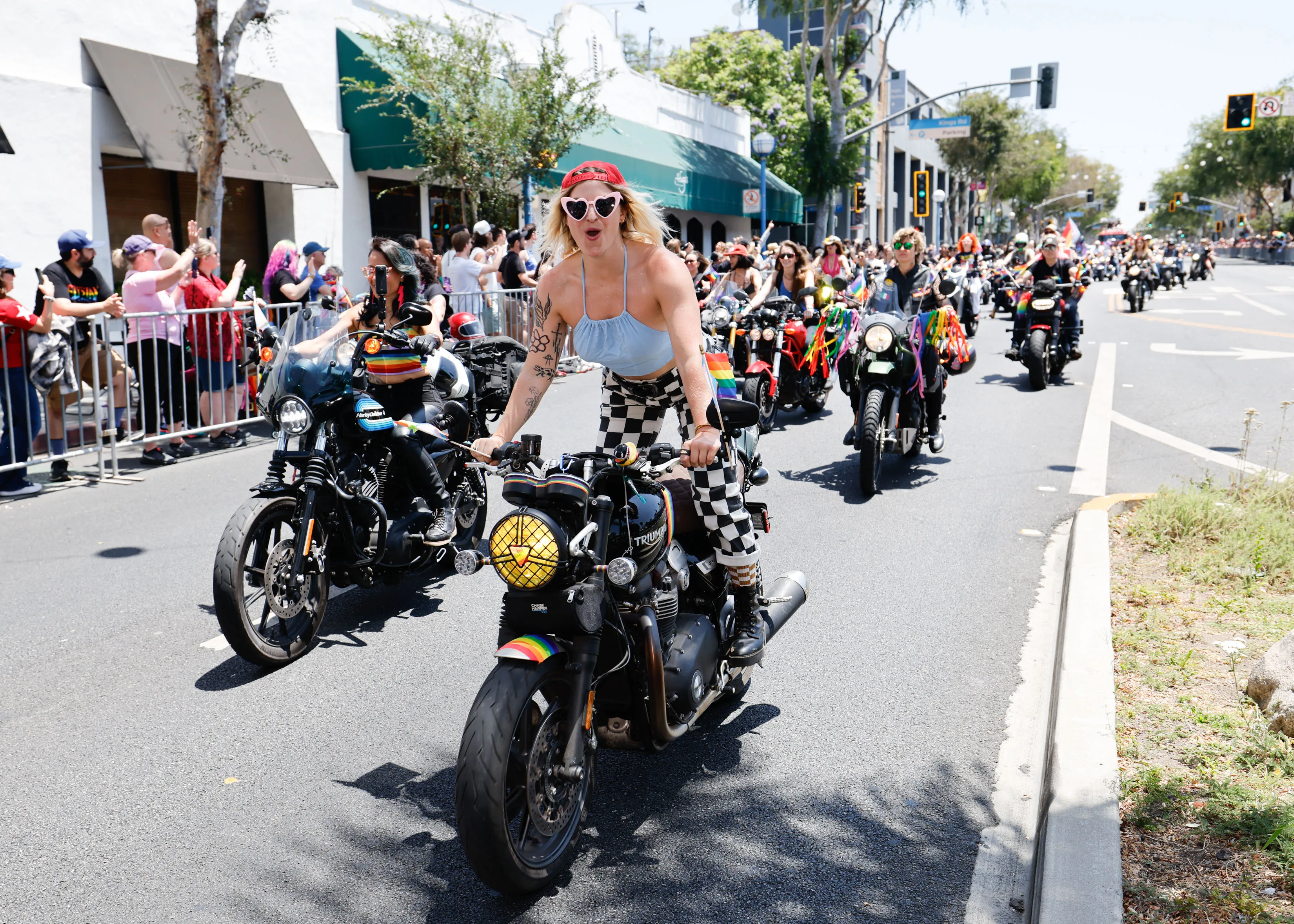 Paraders walk the WeHo Pride Parade on Sunday, June 7, 2026.