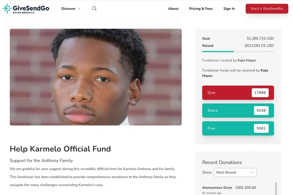 Donations are still pouring into Karmelo Anthony’s legal fund days before his trial for the controversial stabbing death of fellow Texas teen Austin Metcalf is set to begin 