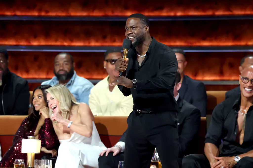 Kevin Hart speaks onstage during Netflix Is A Joke Festival Presents: The Roast of Kevin Hart.