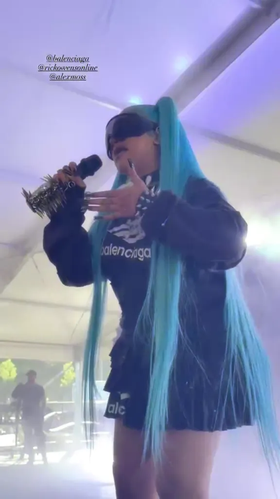 North West performing at a music festival.