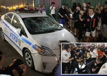 Crazed Knicks fans smash cop car as NBA Finals ecstasy immediately turns violent