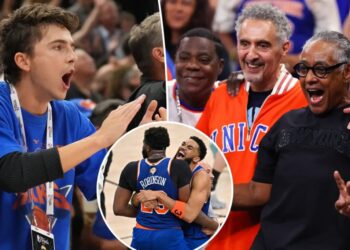Prince Harry, Timothée Chalamet and more celebs celebrate Knicks’ NBA championship