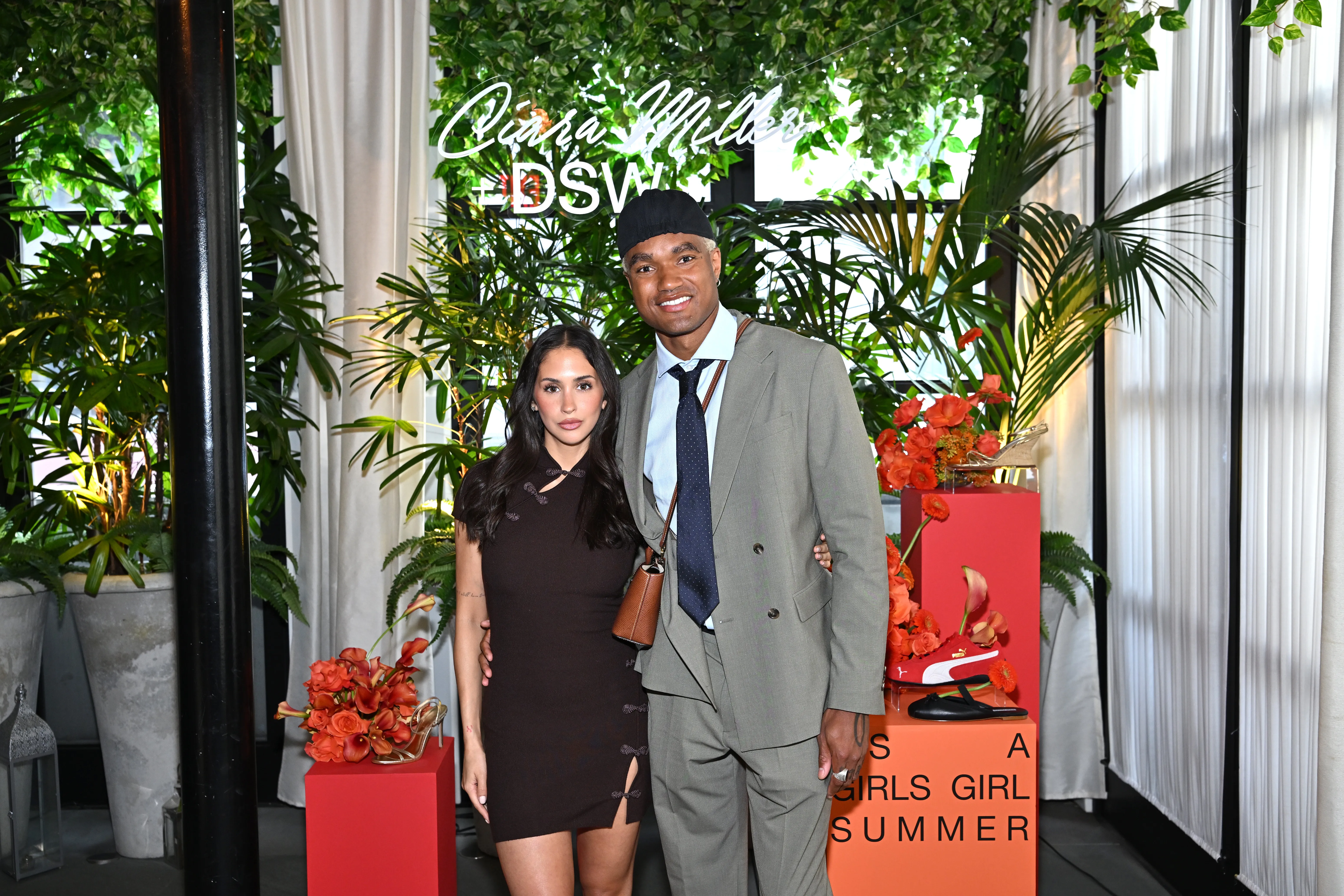 Dara Levitan and KJ Dillard pose together at the Ciara Miller x DSW Collaboration Dinner.