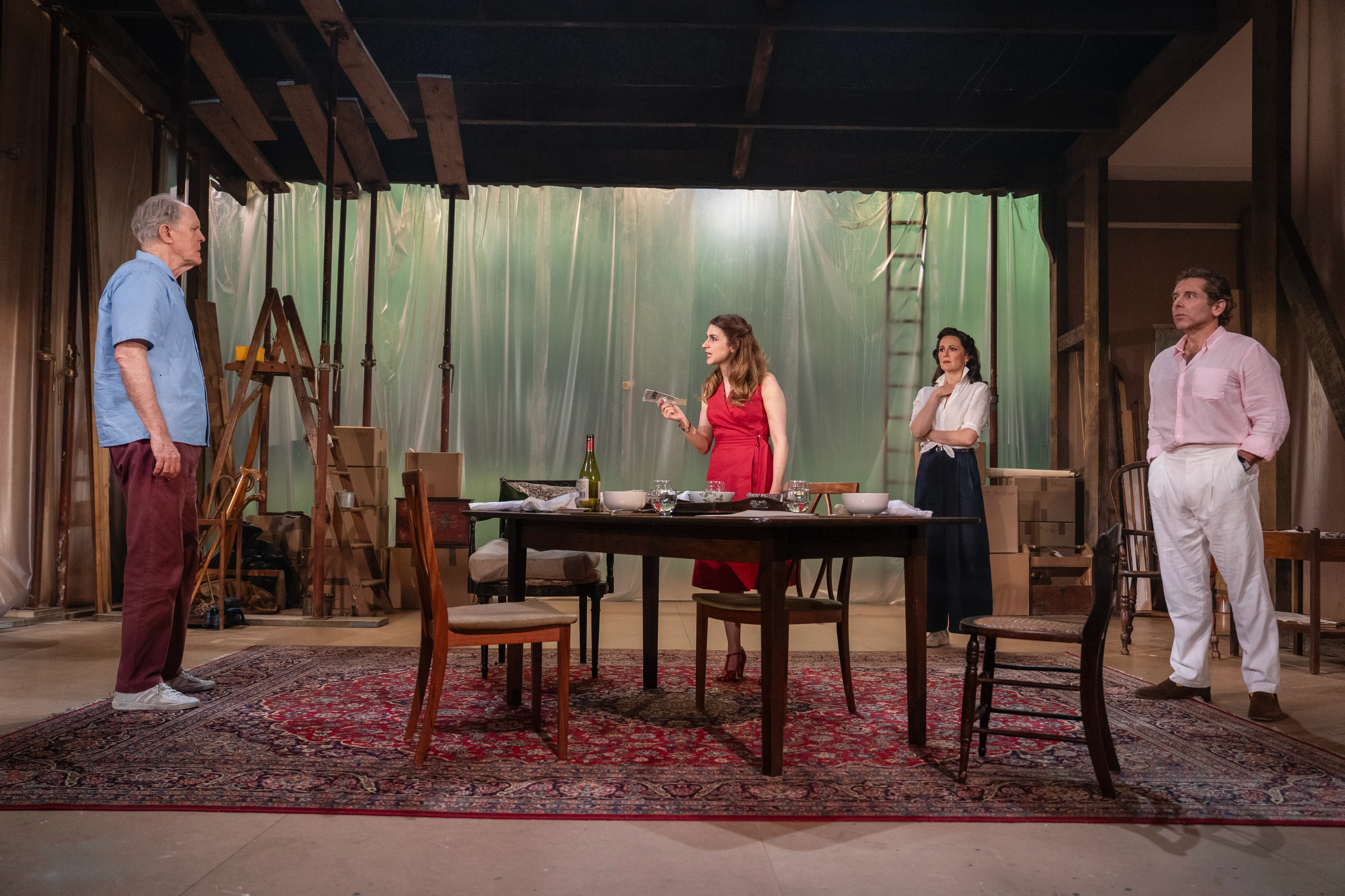 John Lithgow, Aya Cash, Rachael Sterling, and Elliot Levey in 