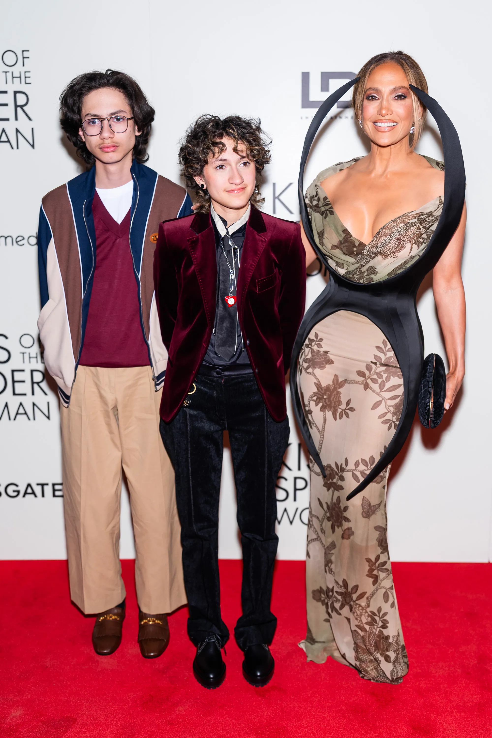 Jennifer Lopez, Max Muniz, and Emme Muniz attend the 