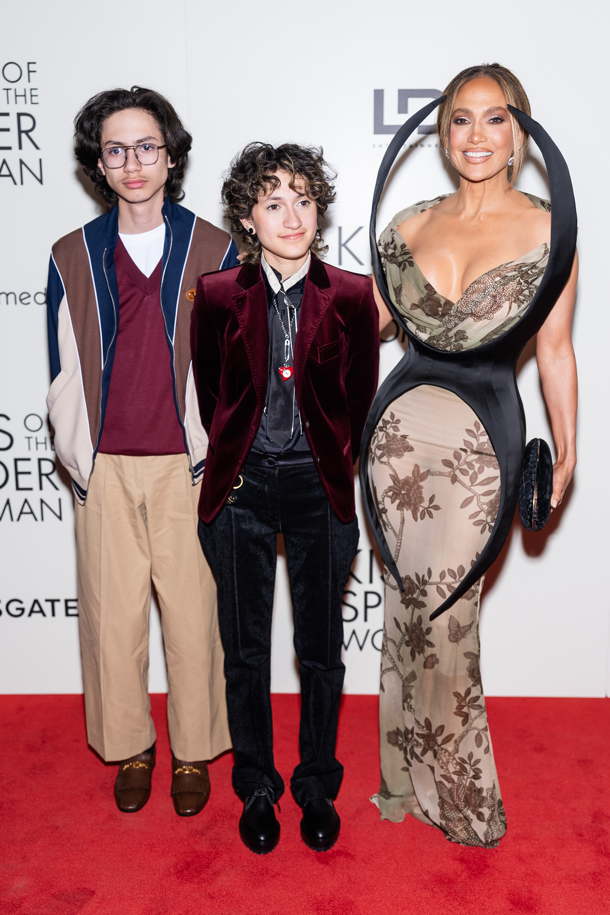 Jennifer Lopez with her children Max Muniz and Emme Muniz at the 
