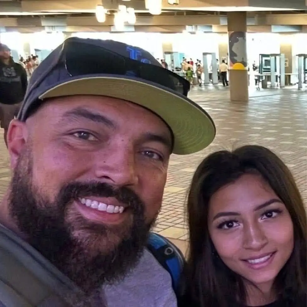 Makayla Rene Settles with her biological father Stephen Vincent Chavez.