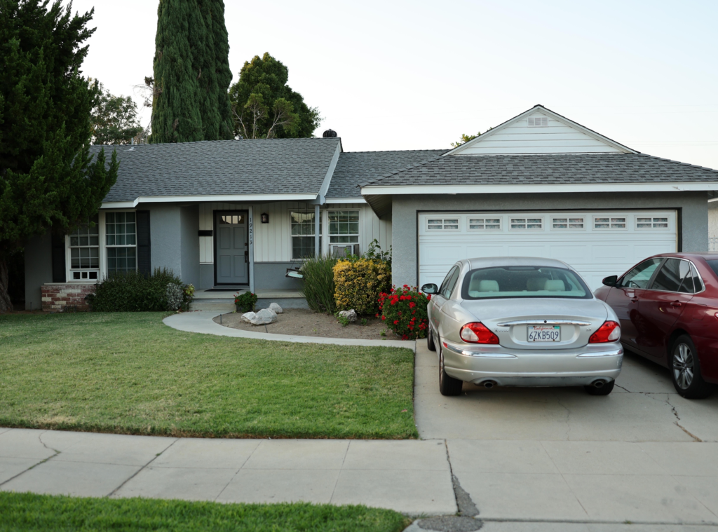 The house in Tarzana, California, where actor James Handy was killed.