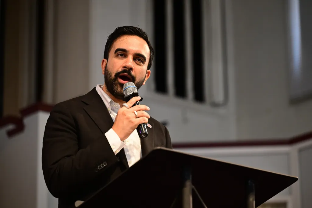 Mayor of New York City Zohran Mamdani speaks during Sunday Mass services at Fordham Manor Church, Bronx, New York, June 7, 2026.