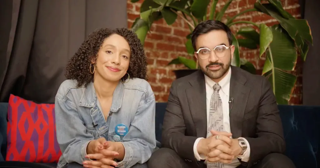Zohran Mamdani and Darializa Avila Chevalier in a campaign video.