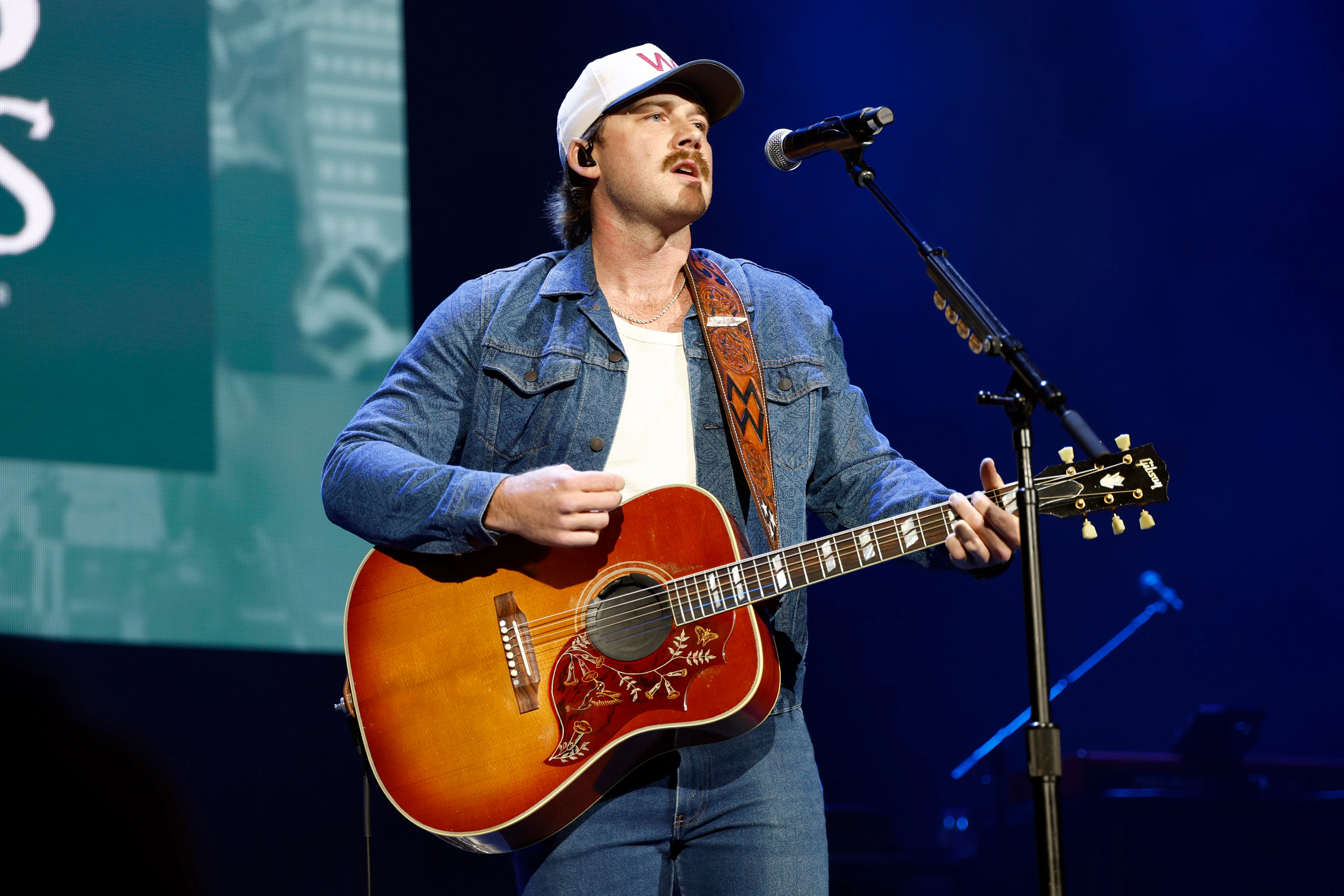 Morgan Wallen performing onstage at the 16th Annual Darius and Friends St. Jude Benefit.