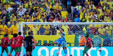 Top Democrats watch Brazil-Morocco match – together