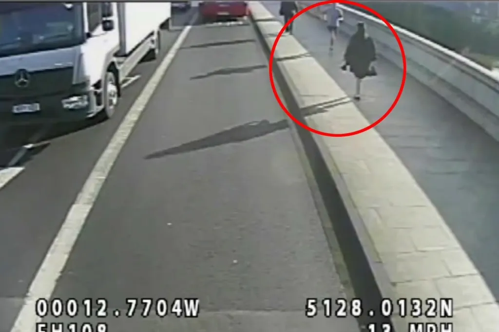 The suspect shoved the woman into the street as a bus was approaching.