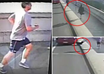 Millionaire with ties to UK royal family accused of being notorious jogger seen pushing woman in front of bus
