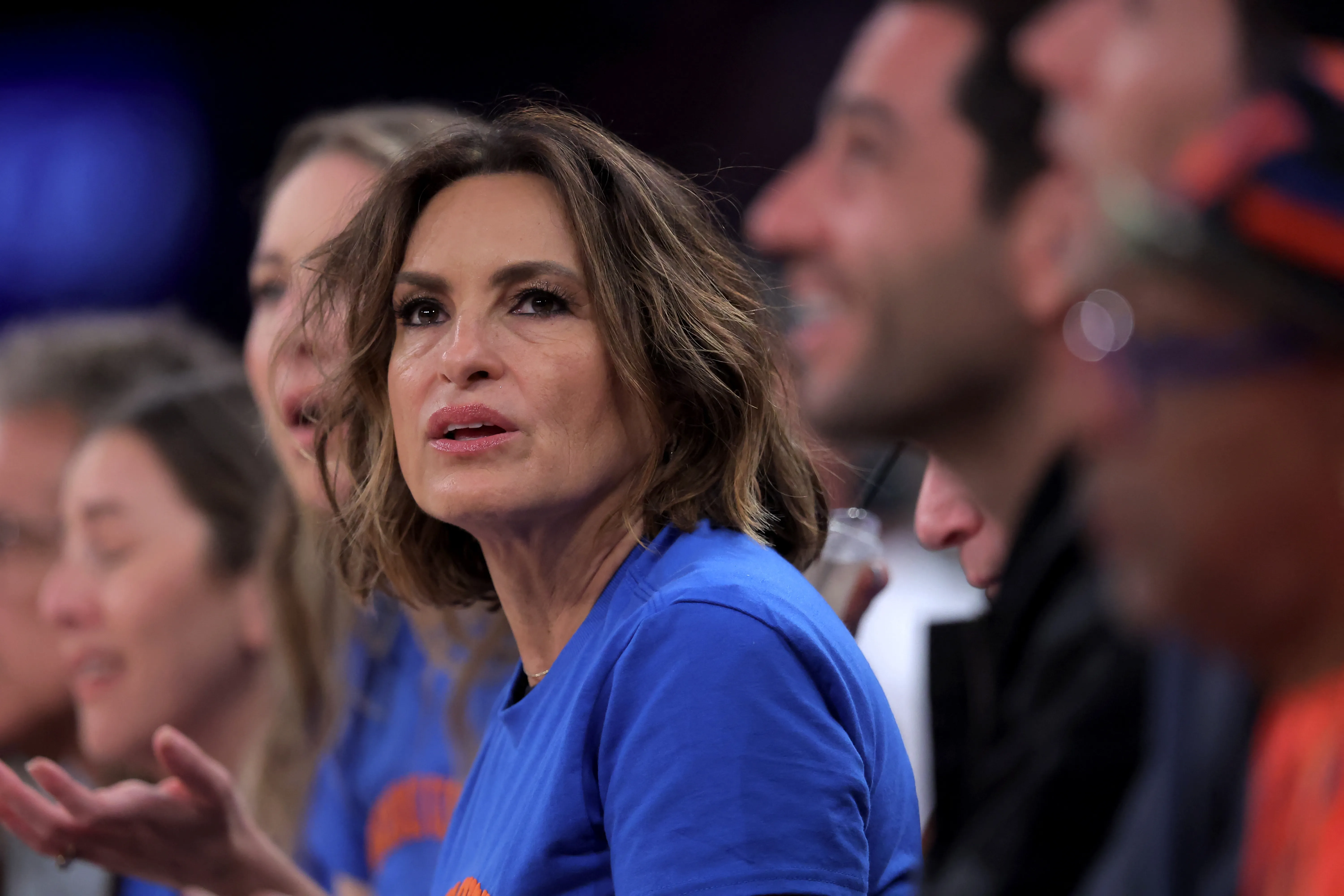 Mariska Hargitay at an NBA finals game.