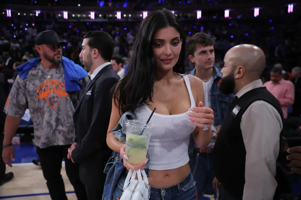 Kylie Jenner at the NBA Finals between the New York Knicks and the San Antonio Spurs at Madison Square Garden.